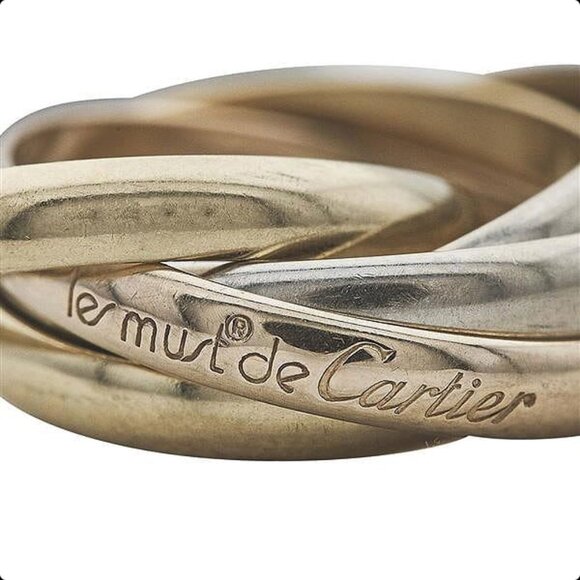 Authentic verified Cartier Les Must de Cartier Trinity 18k Gold 5 band ring - Picture 4 of 9